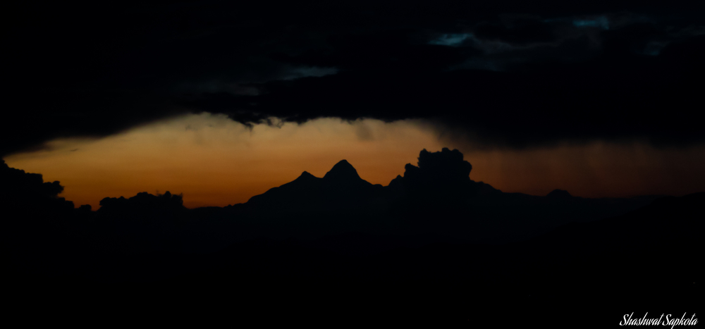 Dusk over the Himalaya